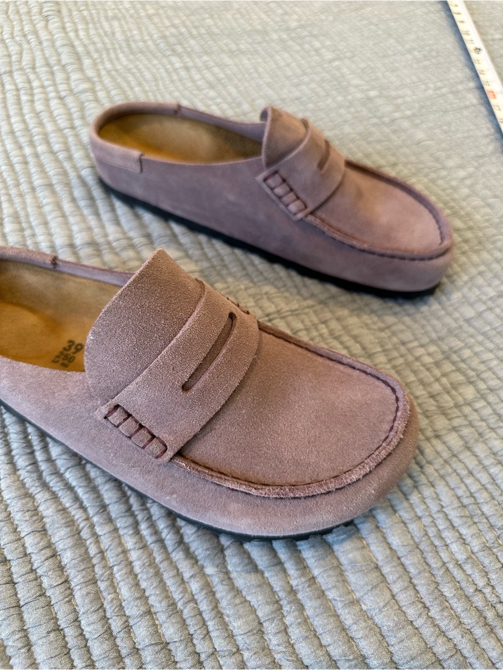Birkenstock Women's Suede Penny Loafer Mules in Dusty Rose size 39 - Picture 6 of 16